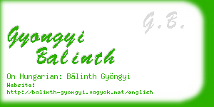 gyongyi balinth business card